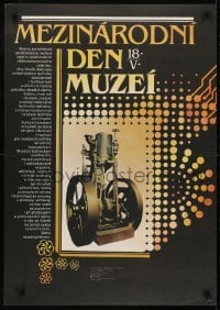 2z362 MEZINARODNI DEN MUZEI 23x33 Czech museum/art exhibition 1986 art of wild looking machine!