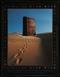 2z758 NATIONAL BOOK WEEK 17x22 special poster 1996 great images of tracks in sand, includes letter!