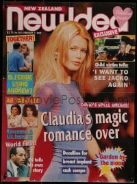 2z765 NEW IDEA 16x21 New Zealand special poster 1995 Claudia Schiffer's romance is now over!