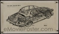 2z147 NEW JAGUAR MK X 20x34 advertising poster 1961 cut-away view of the car by John A. Marsden!