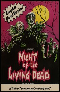 2z766 NIGHT OF THE LIVING DEAD 11x17 special poster R1978 George Romero zombie classic, lust for human flesh!