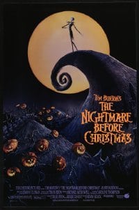 2z767 NIGHTMARE BEFORE CHRISTMAS 18x27 special 1993 Tim Burton, Disney, great horror cartoon image