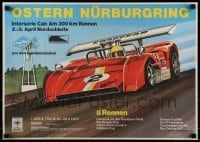 2z772 OSTERN NURBURGRING 17x24 German special poster 1970s multi-series racing in Germany!
