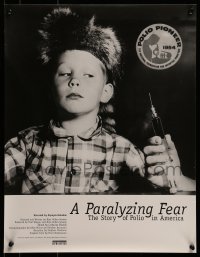 2z775 PARALYZING FEAR: THE STORY OF POLIO IN AMERICA 17x22 special poster 1998 great image!
