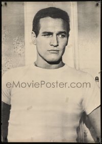 2z525 PAUL NEWMAN 29x42 commercial poster 1966 cool classic close up pose wearing white t-shirt!