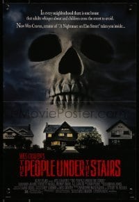 2z956 PEOPLE UNDER THE STAIRS mini poster 1991 Wes Craven, cool image of huge skull looming over house!
