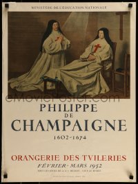 2z369 PHILIPPE DE CHAMPAIGNE 19x26 French museum/art exhibition 1952 Ex-Voto de 1662, Paris!