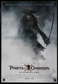 2z784 PIRATES OF THE CARIBBEAN: AT WORLD'S END 2-sided 19x27 special poster 2007 Depp, Knightley & more!