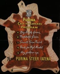 2z150 PURINA CALF TO CARCASS PROGRAM 25x30 advertising poster 1942 benefits of this product!