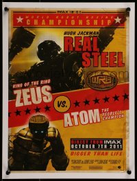 2z960 REAL STEEL IMAX mini poster 2011 Hugh Jackman, Zeus vs. Atom in boxing match!