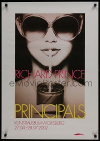 2z376 RICHARD PRINCE PRINCIPALS 24x33 German museum/art exhibition 2002 woman drinking from can!