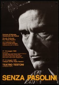 2z120 SENZA PASOLINI 27x39 Italian film festival poster 1980 close-up image of Pier Paolo!