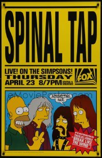 2z191 SIMPSONS tv poster 1992 Matt Groening, wacky artwork of Homer and Spinal Tap!