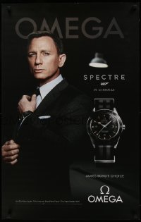 2z155 SPECTRE 21x33 advertising poster 2015 Daniel Craig as James Bond 007 in tuxedo, Omega tie-in