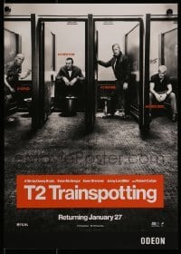 2z967 T2 TRAINSPOTTING English mini poster 2017 Boyle sequel, McGregor, Bremner, Miller, Carlyle!