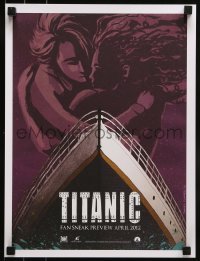 2z968 TITANIC mini poster R2012 Leonardo DiCaprio & Winslet, Cameron, collide with destiny!