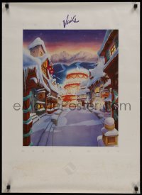 2z845 VAIL'S TWENTIETH MAKE A WISH 23x32 special poster 1982 town in a mountain landscape by Hess!