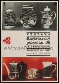 2z387 VYSTAVA KARLOVARSKY PORCELAN 68 23x33 Czech museum/art exhibition 1969 porcelain items!
