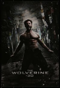 2z971 WOLVERINE foil int'l mini poster 2013 barechested Hugh Jackman kneeling w/ claws out!
