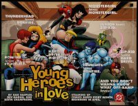 2z857 YOUNG HEROES IN LOVE 17x22 special poster 1997 artwork by Dan Raspler & Dev Madan!