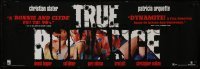 2z918 TRUE ROMANCE 13x40 video poster 1993 Christian Slater, Patricia Arquette, by Quentin Tarantino!
