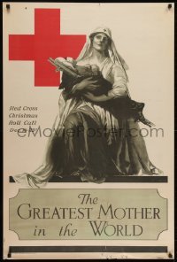 2z057 GREATEST MOTHER IN THE WORLD 28x42 WWI war poster 1918 Red Cross, Foringer art of nurse!