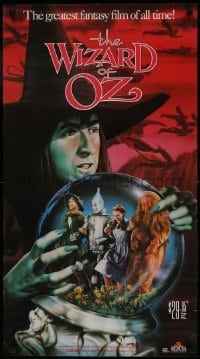 2z925 WIZARD OF OZ 20x36 video poster R1988 Victor Fleming, Judy Garland all-time classic!