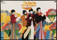 2z926 YELLOW SUBMARINE 23x33 Japanese video poster R1980s Beatles John, Paul, Ringo & George!