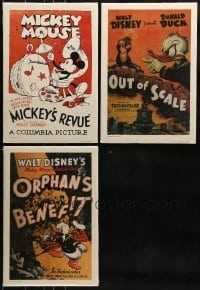 3a004 LOT OF 3 UNFOLDED 12X17 REPRODUCTION SHRINKWRAPPED WALT DISNEY POSTERS 1990 Mickey, Donald!