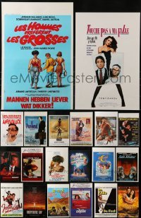 3a580 LOT OF 20 MOSTLY UNFOLDED BELGIAN POSTERS 1970s-1990s a variety of movie images!