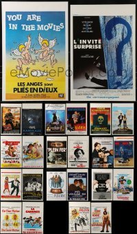 3a575 LOT OF 24 MOSTLY UNFOLDED BELGIAN POSTERS 1970s-1990s a variety of movie images!