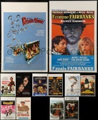 3a596 LOT OF 12 MOSTLY UNFOLDED BELGIAN POSTERS 1960s-1980s a variety of movie images!