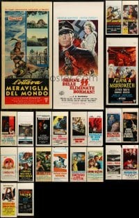 3a629 LOT OF 23 FORMERLY FOLDED ITALIAN LOCANDINAS 1950s-1980s a variety of different movies!
