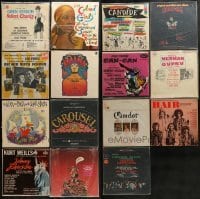3a534 LOT OF 15 STAGE PLAY SOUNDTRACK ALBUM 33 1/3 RPM RECORDS 1970s a variety of great songs!