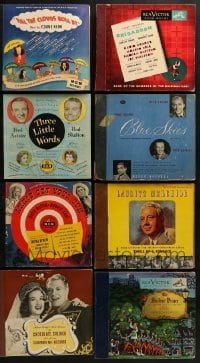 3a546 LOT OF 8 78 RPM MOVIE SOUNDTRACK RECORDS IN ALBUMS 1940s-1950s a variety of movie music!
