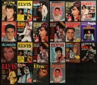 3a252 LOT OF 22 ELVIS PRESLEY TRIBUTE MAGAZINES 1970s-1980s The King of Rock 'n' Roll!