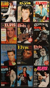 3a263 LOT OF 12 ELVIS PRESLEY TRIBUTE MAGAZINES 1970s-1980s The King of Rock 'n' Roll!
