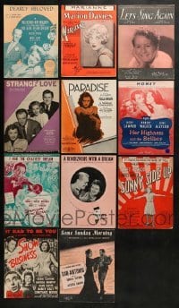 3a173 LOT OF 11 SHEET MUSIC 1920s-1940s great songs from a variety of different movies!