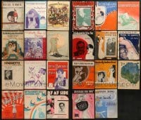 3a166 LOT OF 23 SHEET MUSIC 1920s-1930s great songs from a variety of different movies!