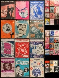 3a160 LOT OF 42 SHEET MUSIC 1930s-1950s great songs from a variety of different movies!