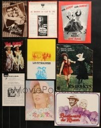 3a140 LOT OF 9 BRIGITTE BARDOT NON-U.S. PROGRAMS 1950s-1970s from a variety of her movies!
