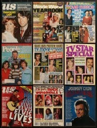 3a284 LOT OF 9 ENTERTAINMENT MAGAZINES 1970s-1980s great images & stories on movie & TV stars!