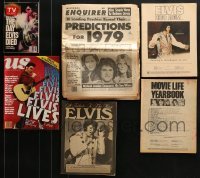 3a307 LOT OF 6 MAGAZINES 1970s-1980s most with Elvis Presley pictured on the cover!