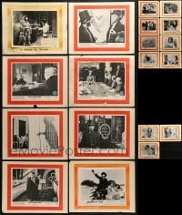 3a120 LOT OF 19 8X10 STILLS ATTACHED TO THE BACKS OF LOBBY CARDS 1970s-1980s a variety of scenes!