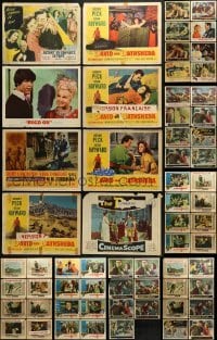 3a108 LOT OF 63 LOBBY CARDS USED IN CANADA 1950s-1960s a variety of complete & incomplete sets!