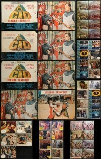 3a103 LOT OF 85 LOBBY CARDS USED IN CANADA 1960s-1970s incomplete sets from a variety of movies!