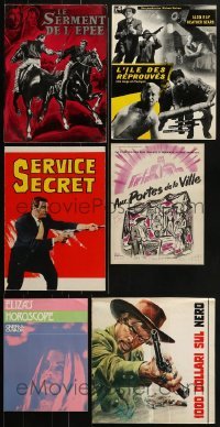 3a130 LOT OF 6 UNCUT NON-U.S. PRESSBOOKS 1950s-1970s advertising for a variety of movies!