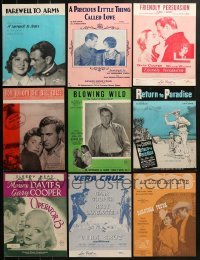 3a175 LOT OF 9 GARY COOPER SHEET MUSIC 1930s great songs from a variety of his movies!