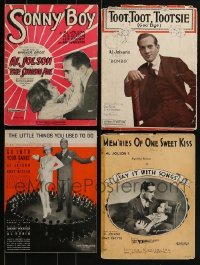 3a183 LOT OF 4 AL JOLSON SHEET MUSIC 1920s-1930s Singing Fool, Say it With Songs, Bombo & more!