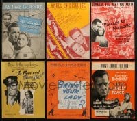 3a179 LOT OF 6 HUMPHREY BOGART SHEET MUSIC 1930s-1950s Casablanca, To Have & Have Not + more!